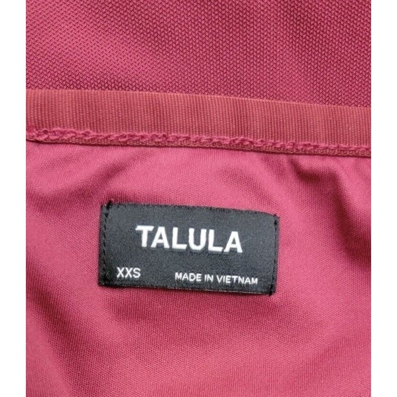 Aritzia Talula Ruched Mini Skirt High Waisted Cordovan Maroon Lined - Picture 3 of 8